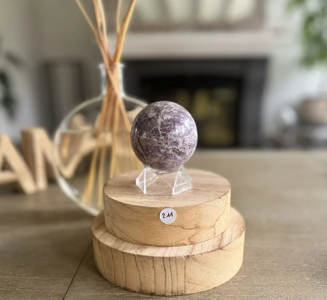 Lépidolite sur tourmaline rose - Mon minéral