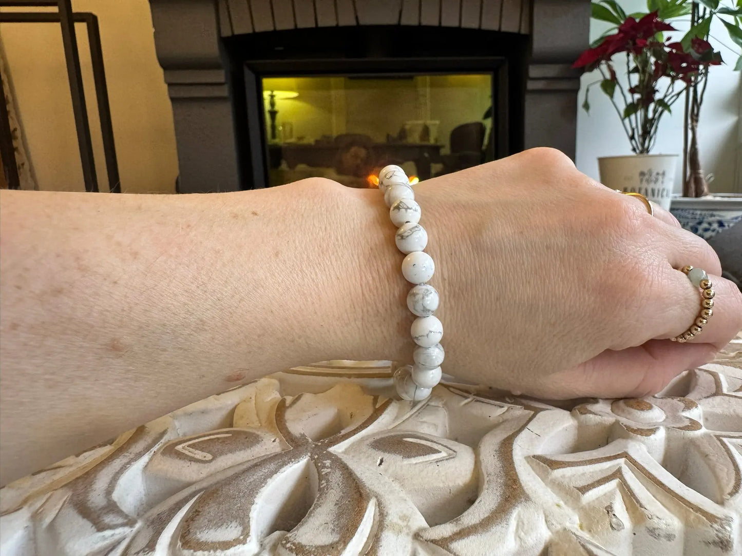 Bracelet howlite 8mm - Mon minéral