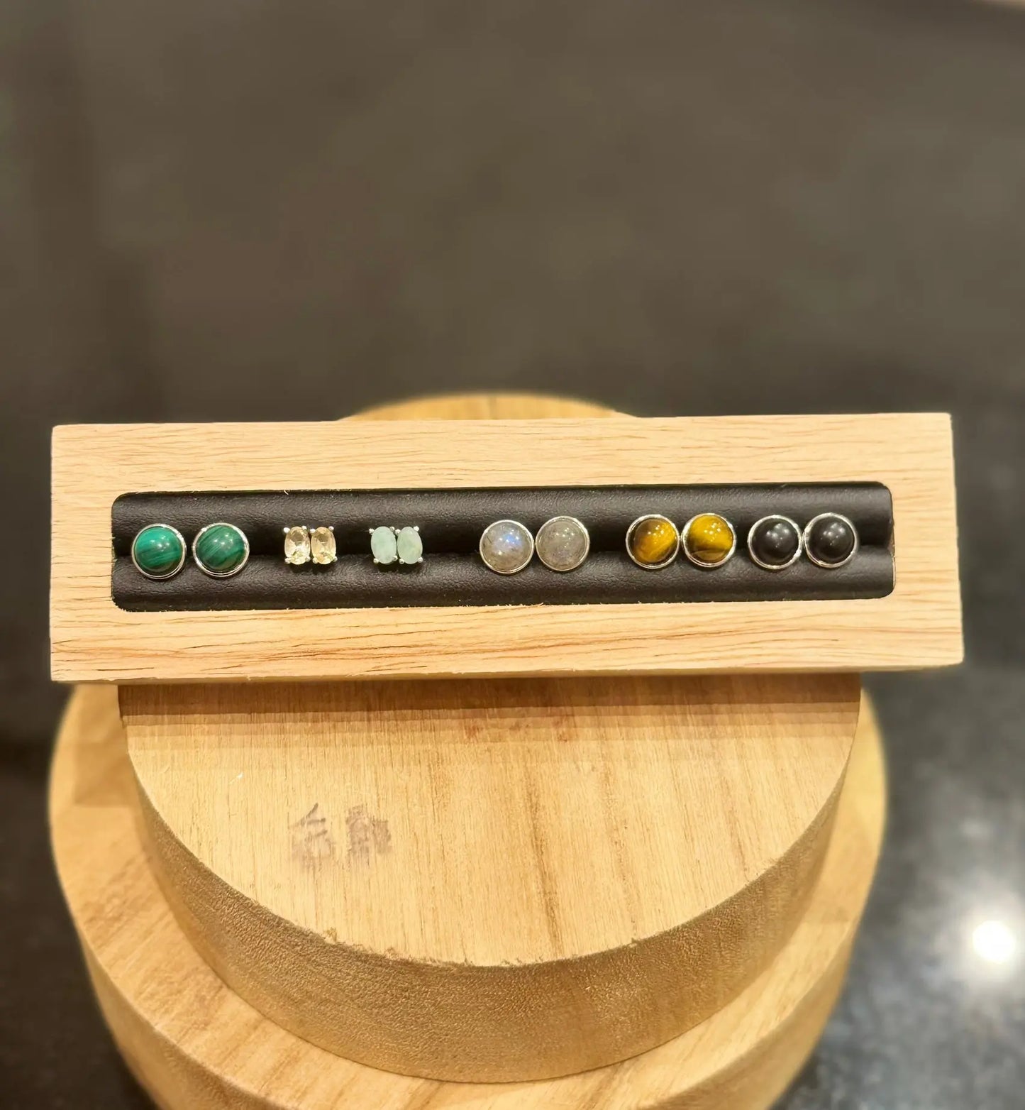 Boucle d'oreille argent en Labradorite - Mon minéral