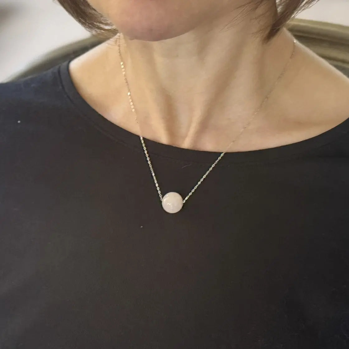 Collier ajustable en quartz rose - Mon minéral