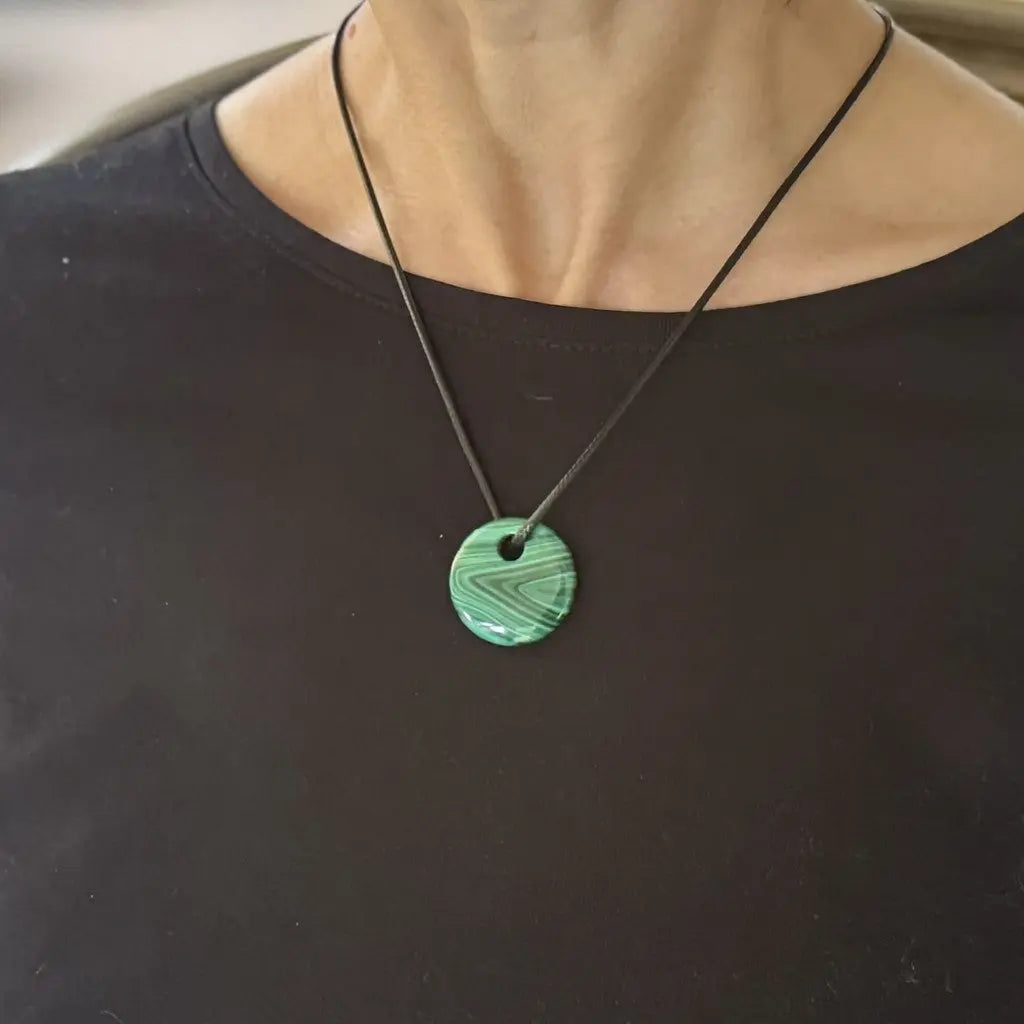Collier en malachite - Mon minéral