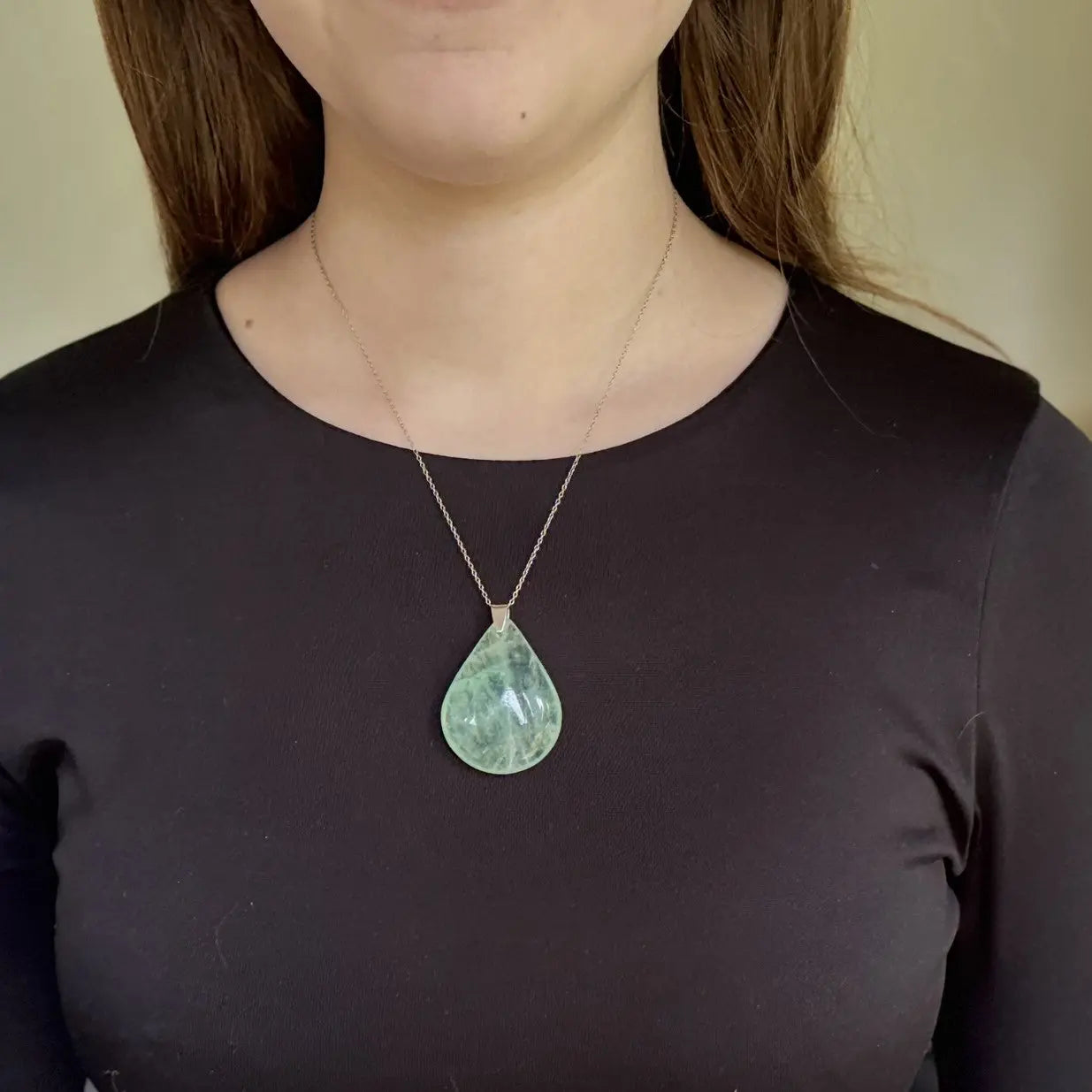 Pendentif fluorine verte