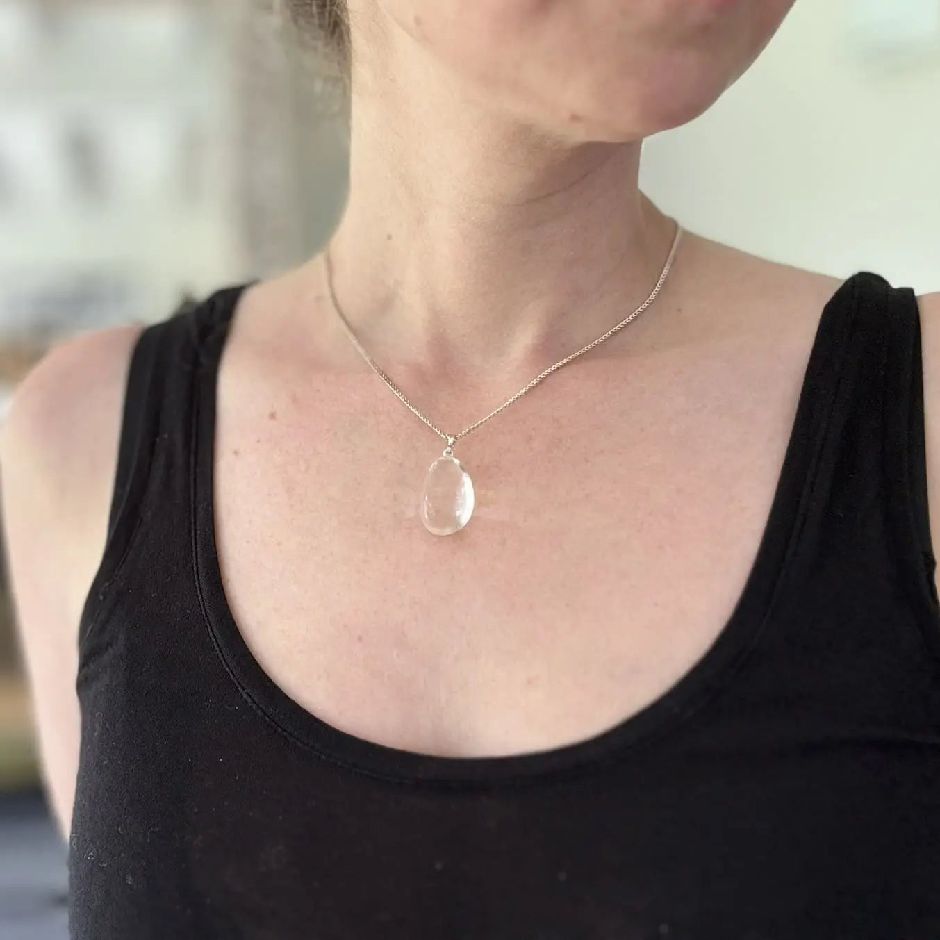 Pendentif en Cristal de roche - Mon minéral