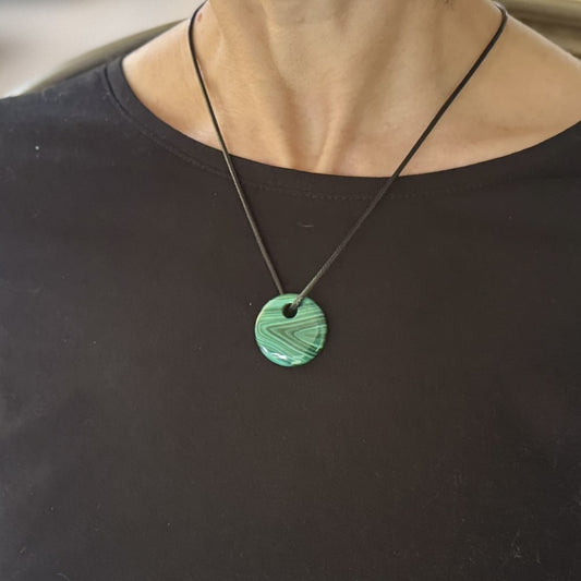 Collier en malachite